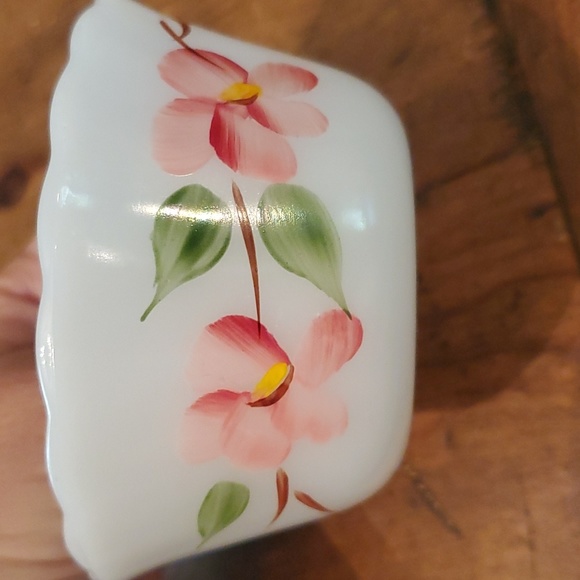 Fire King peach blossom glass custard bowl cup - Picture 8 of 8